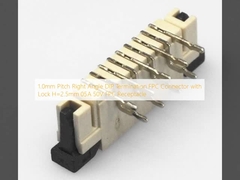 1.0mm Pitch Right Angle DIP Termination FPC Connector met slot H=2.5mm 05A 50V FPC-ontvanger